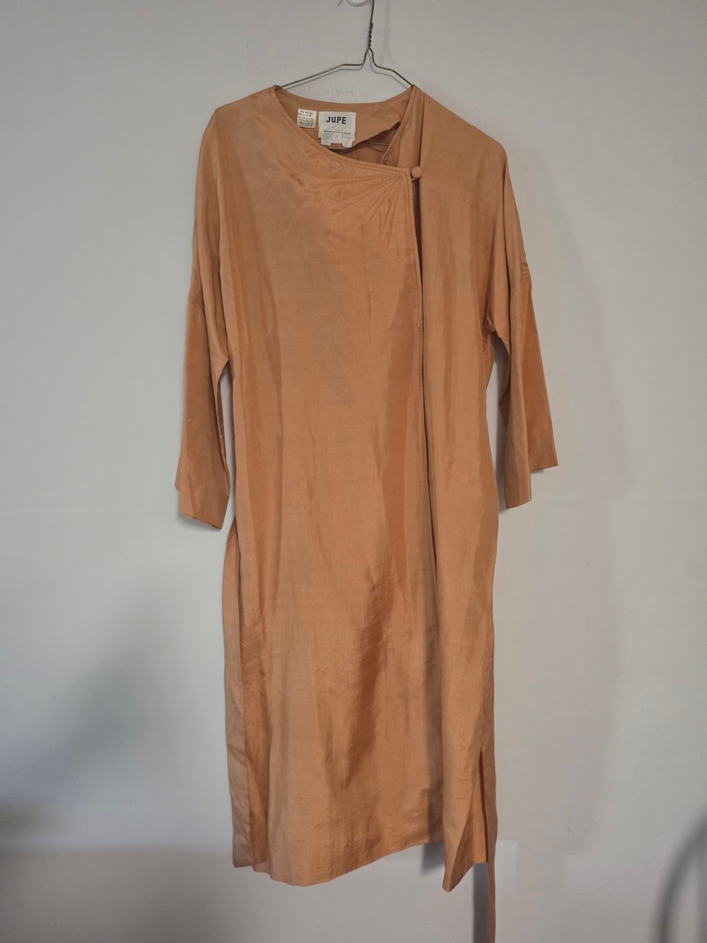 JUPE Peach 100%  Silk Wrap Robe